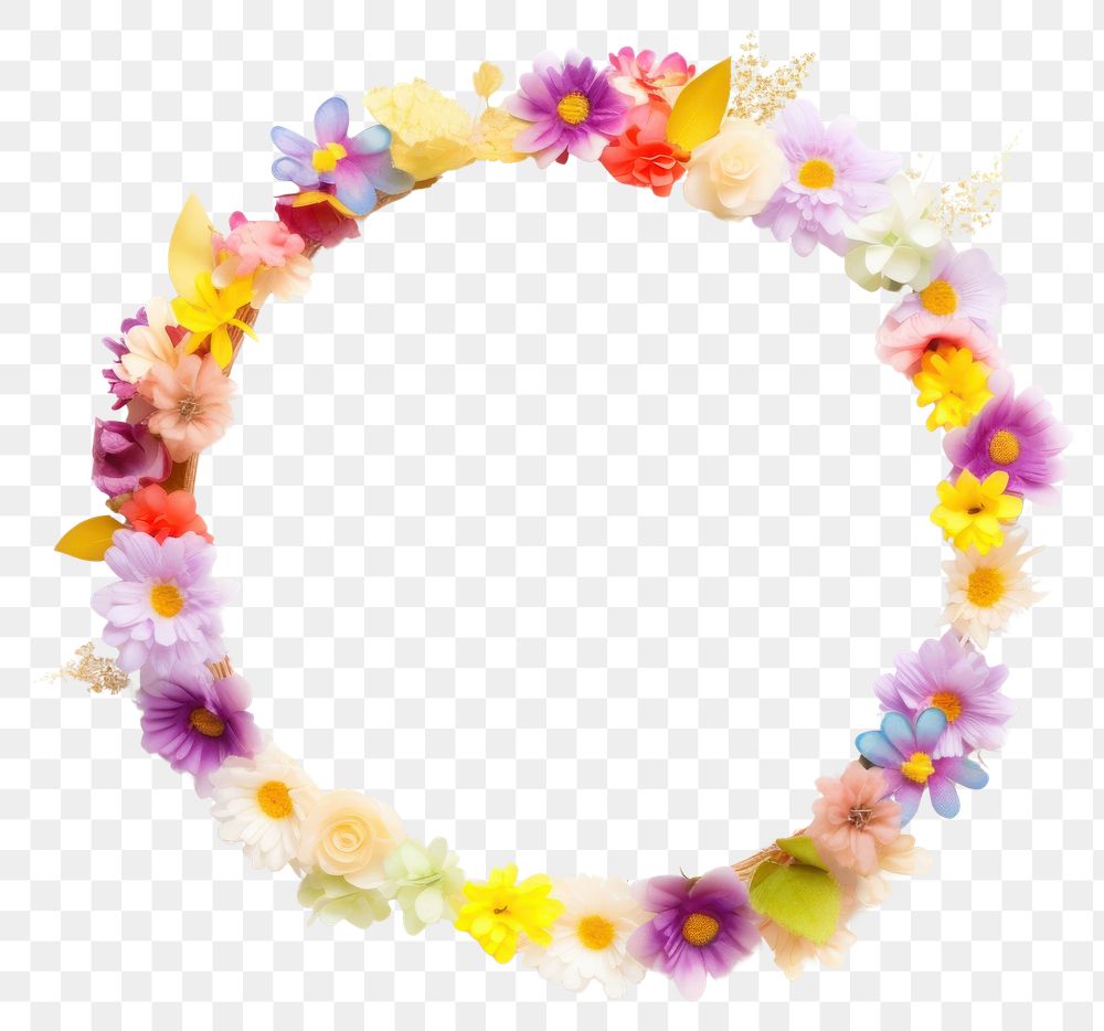 PNG  Flower jewelry wreath petal.
