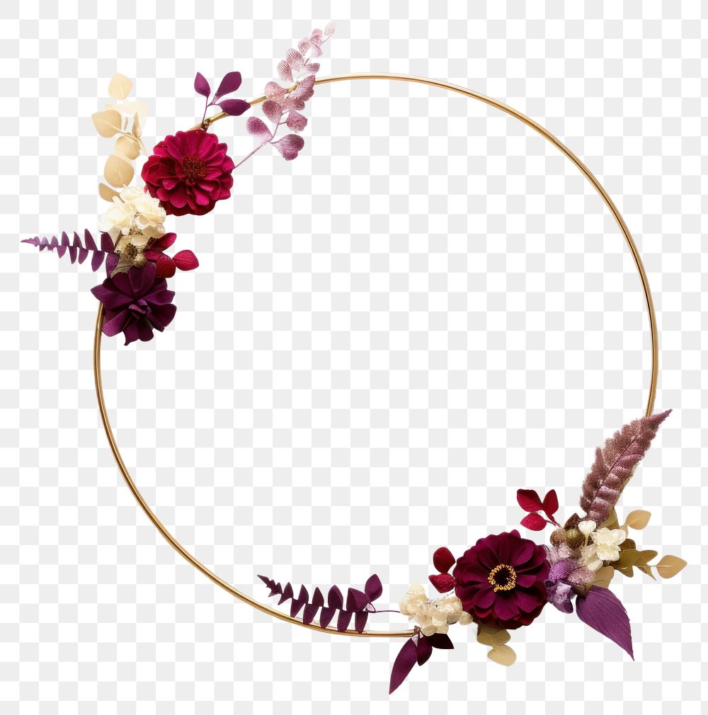 PNG  Necklace jewelry wreath flower.