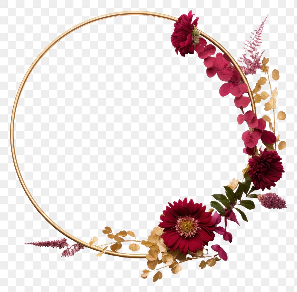 PNG  Flower necklace jewelry wreath.