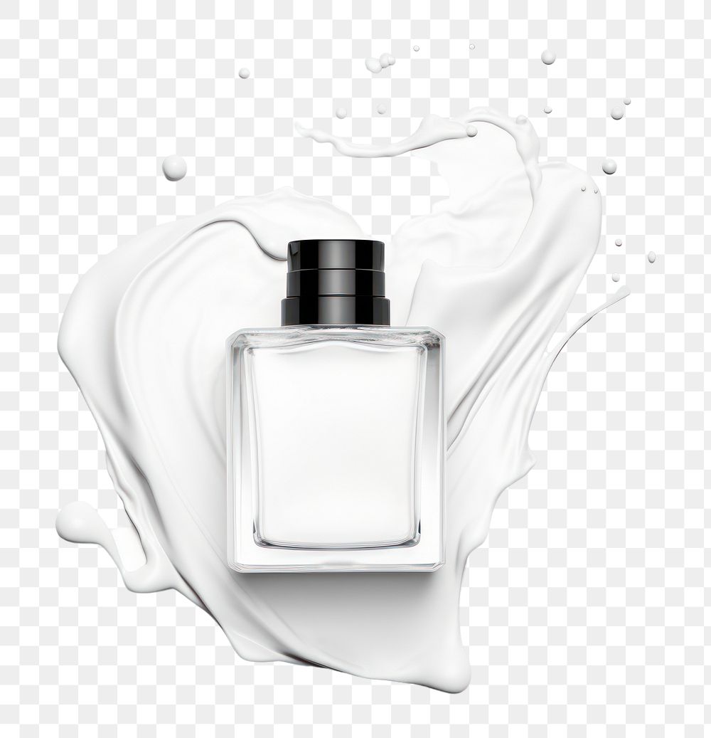 PNG Ink bottle mockup cosmetics perfume studio shot.