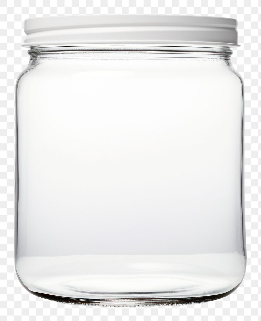 PNG Jar bottle mockup glass transparent studio shot.
