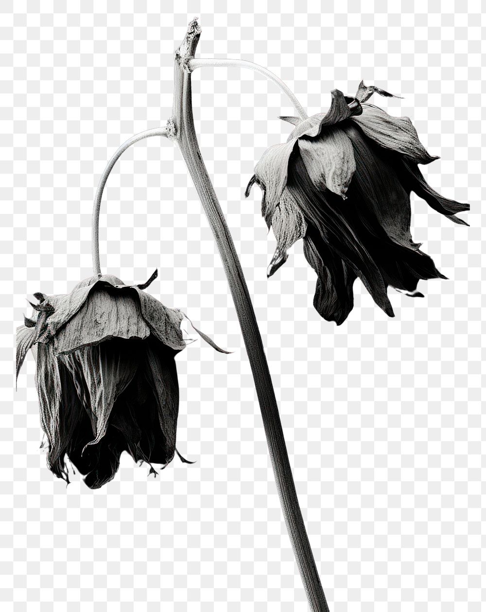 PNG Photography of dried flowers plant petal black.