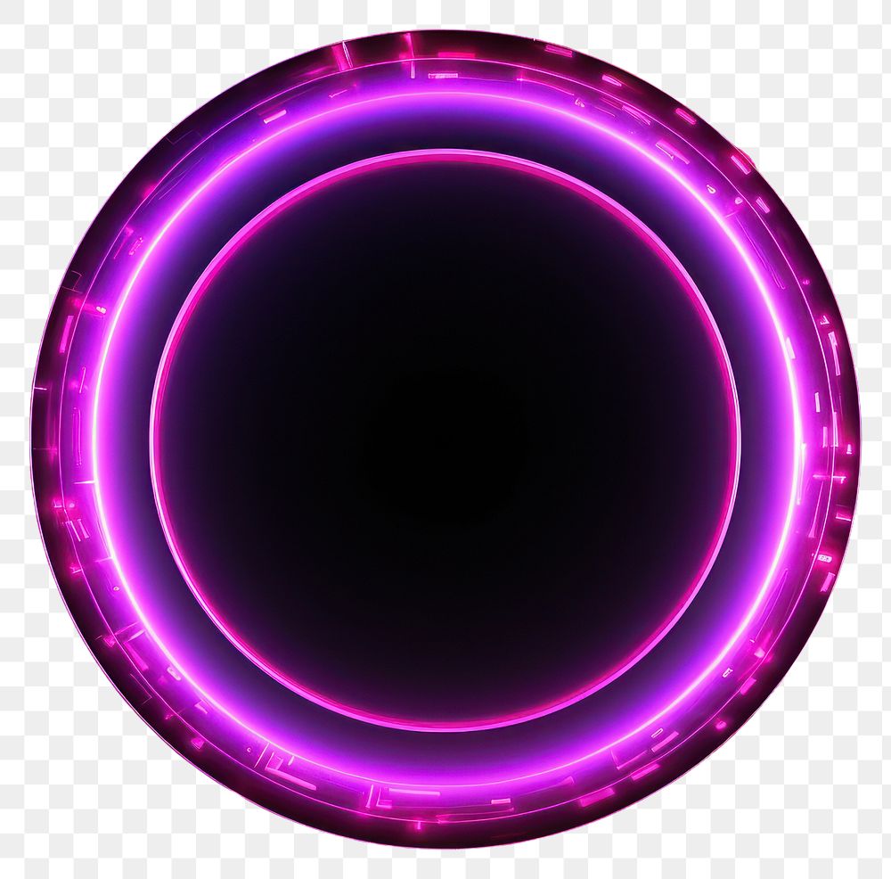 PNG Purple technology lighting circle.