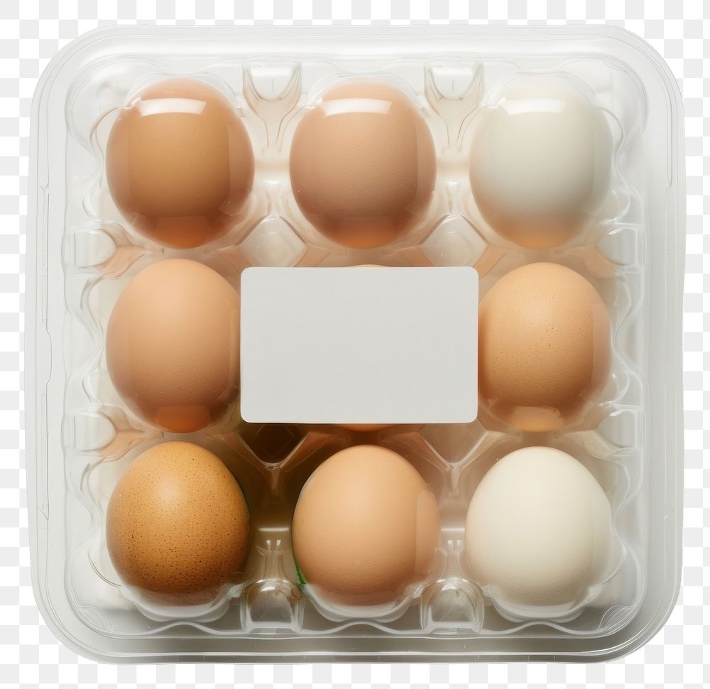 PNG Plastic wrapping over an egg carton with label food simplicity medication.