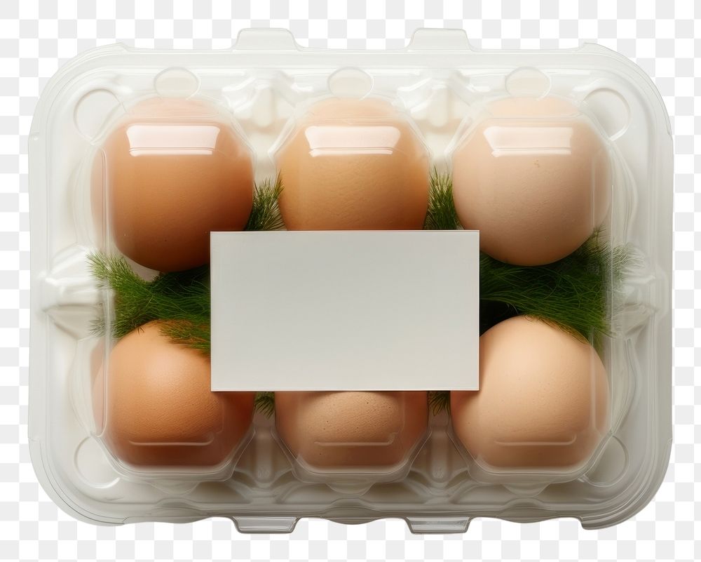 PNG Plastic wrapping over an egg carton with label food freshness lighting.