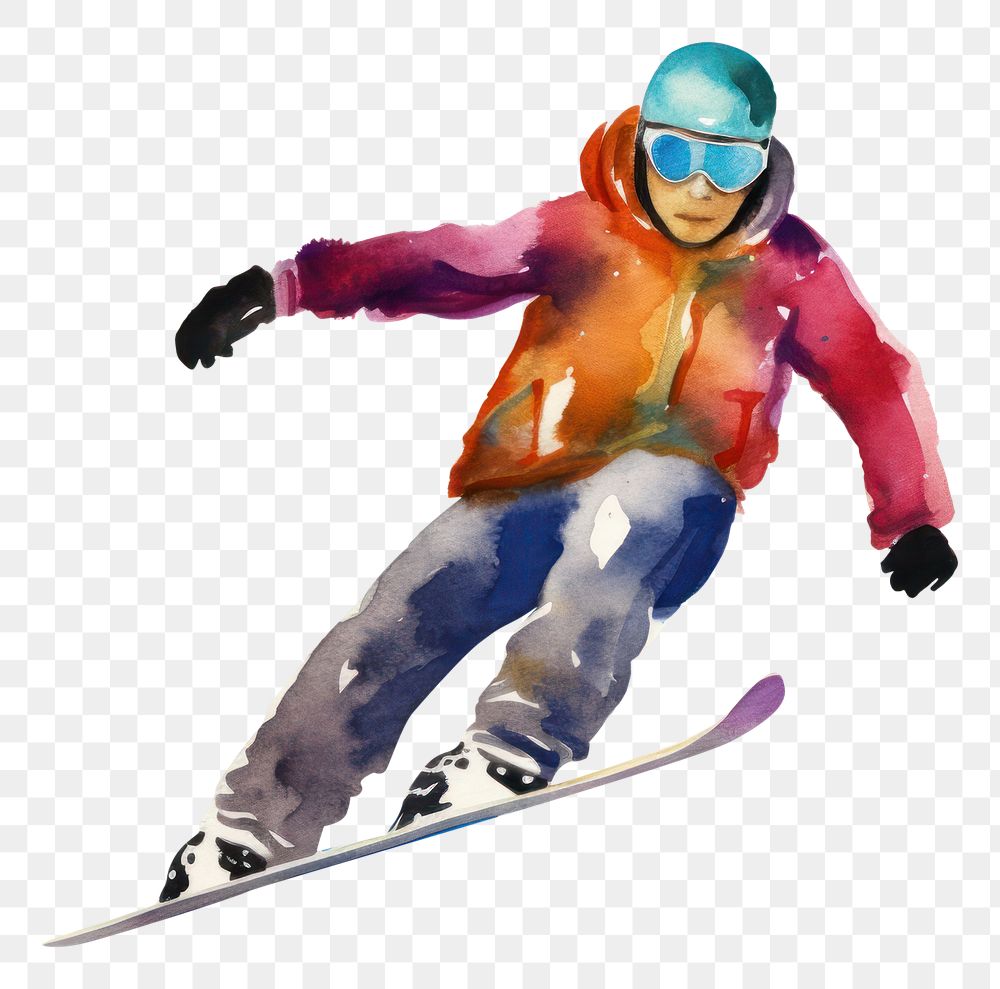 PNG Snow field boarder snowboarding recreation adventure.