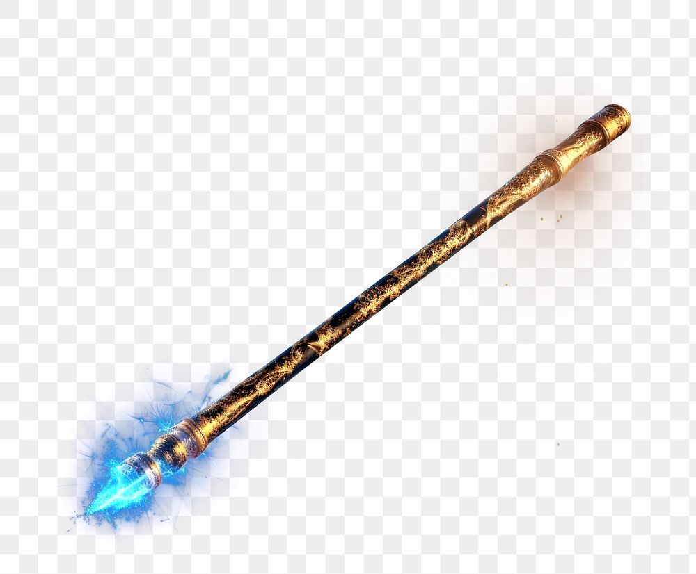 PNG Magic wand light flute blue.