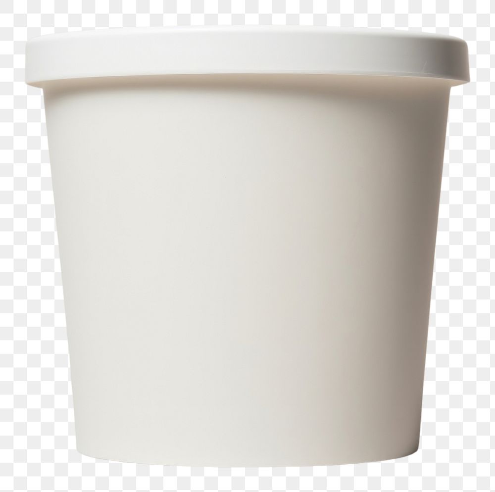 PNG Food container mockup white cup white background.