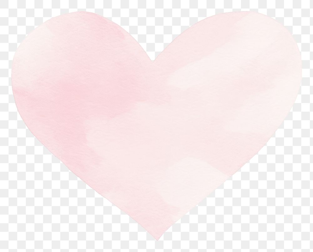 PNG Pink cute heart as line watercolour illustration backgrounds white background creativity.