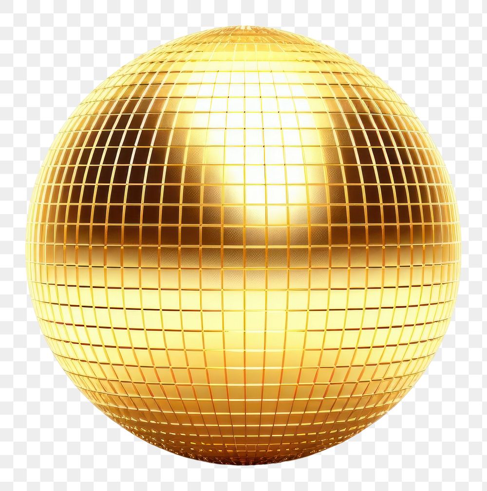 PNG Disco ball lighting sphere gold.