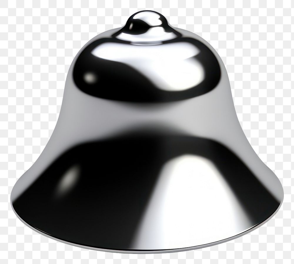 PNG Bell silver shiny shape.