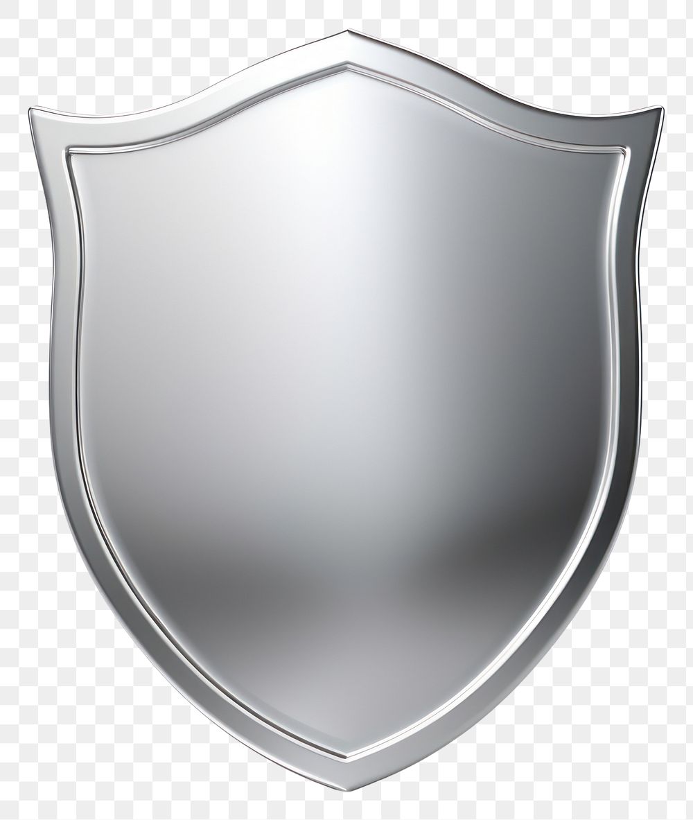 PNG Silver shield shape shiny.