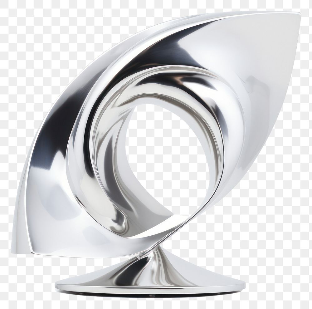 PNG Trophy sculpture silver shiny.