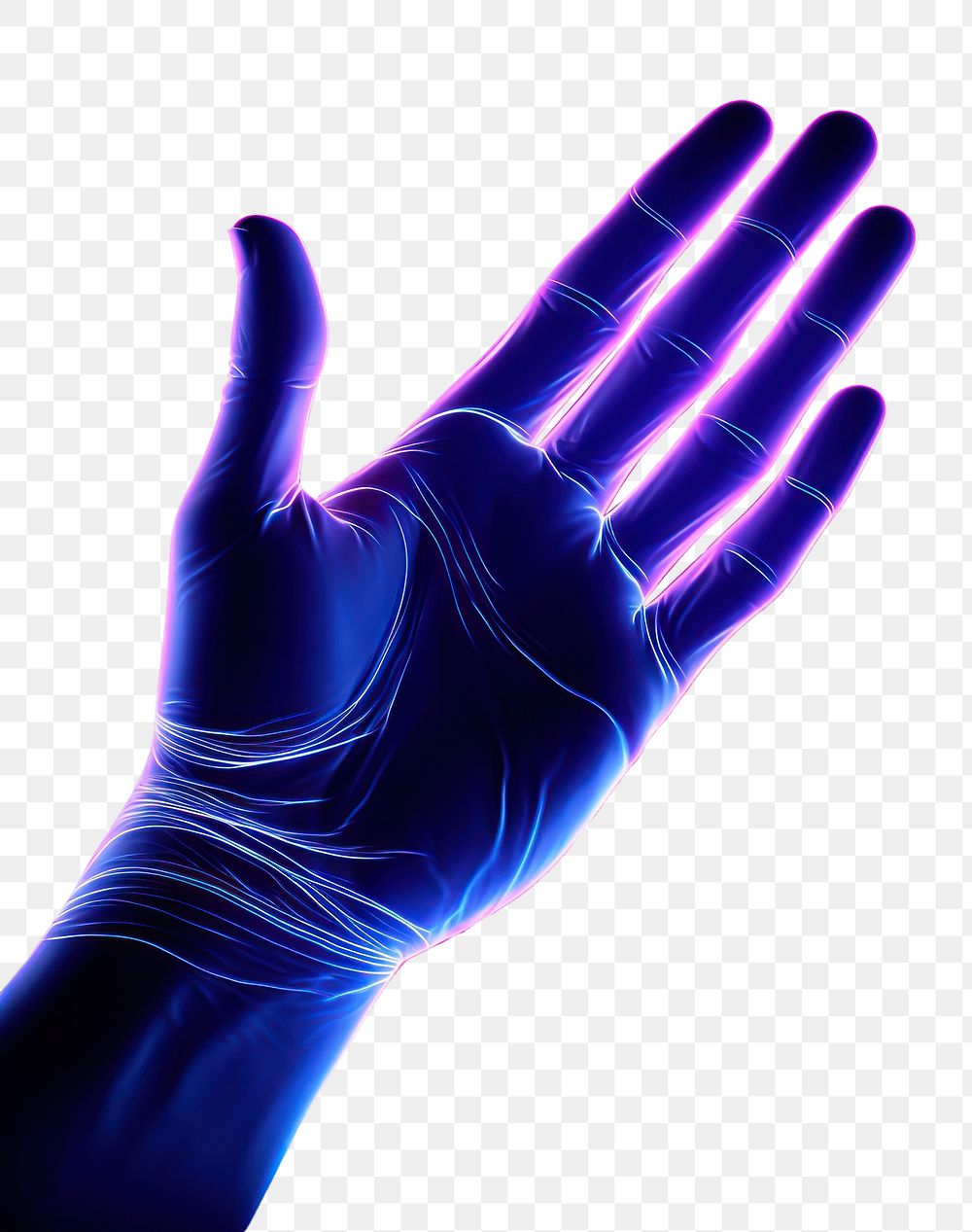PNG Illustration hand neon rim light purple glove adult.