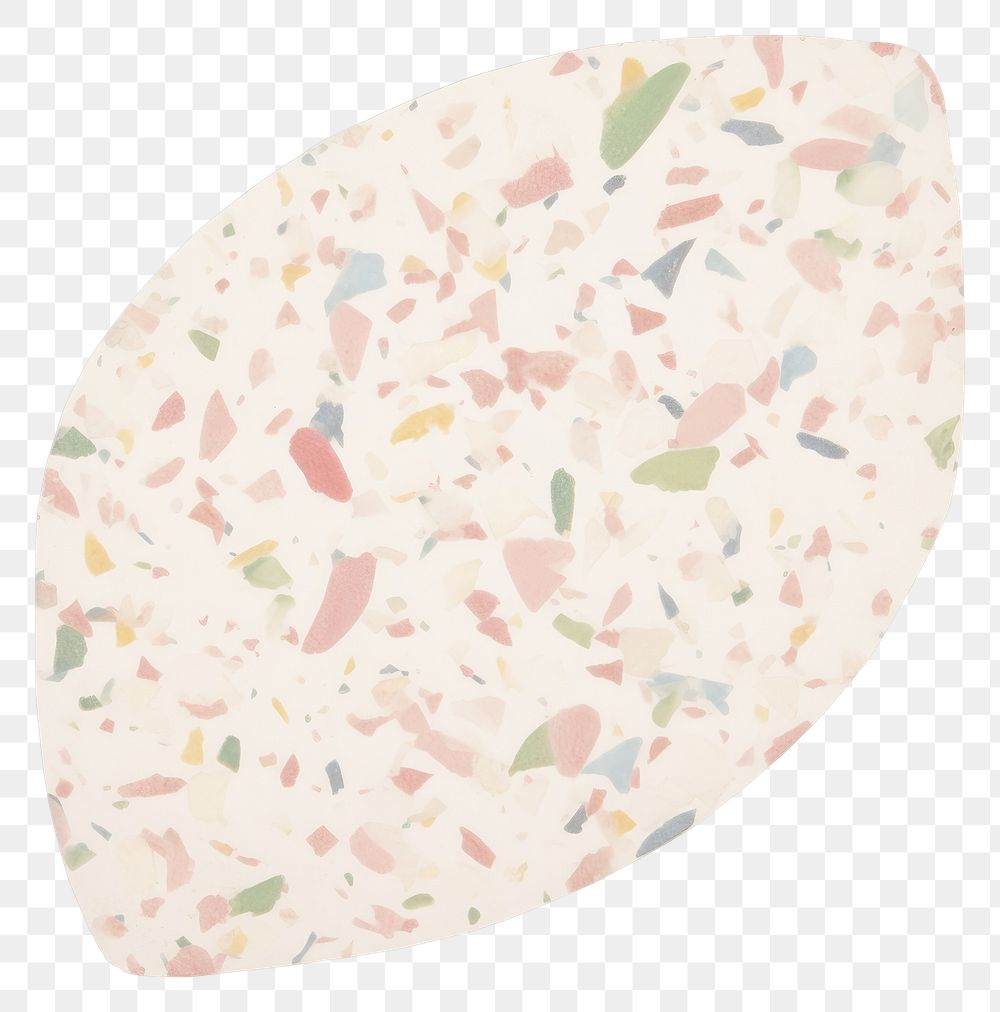 PNG Terrazzo marble distort shape confetti paper white background.