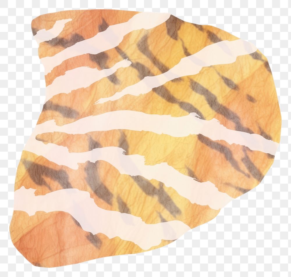 PNG Tiger skin marble distort shape paper white background paleontology.