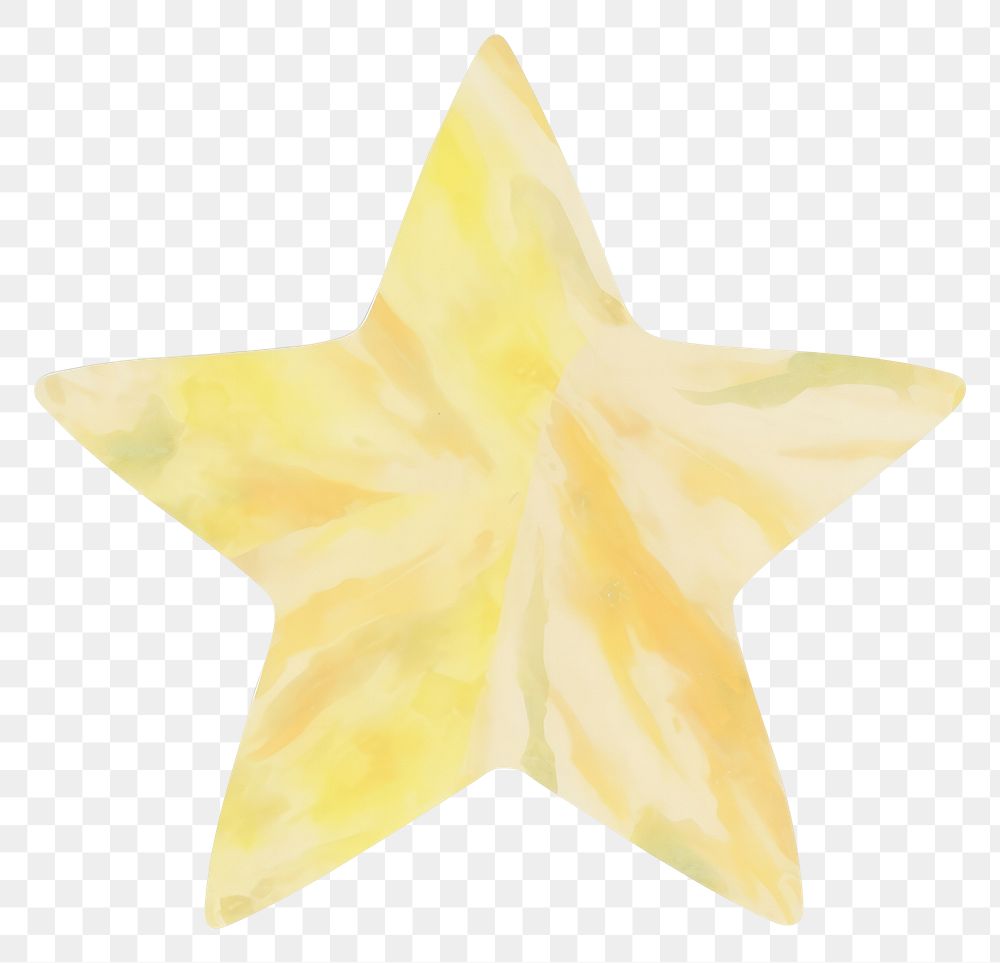 PNG Yellow star shape marble distort shape symbol white background echinoderm.