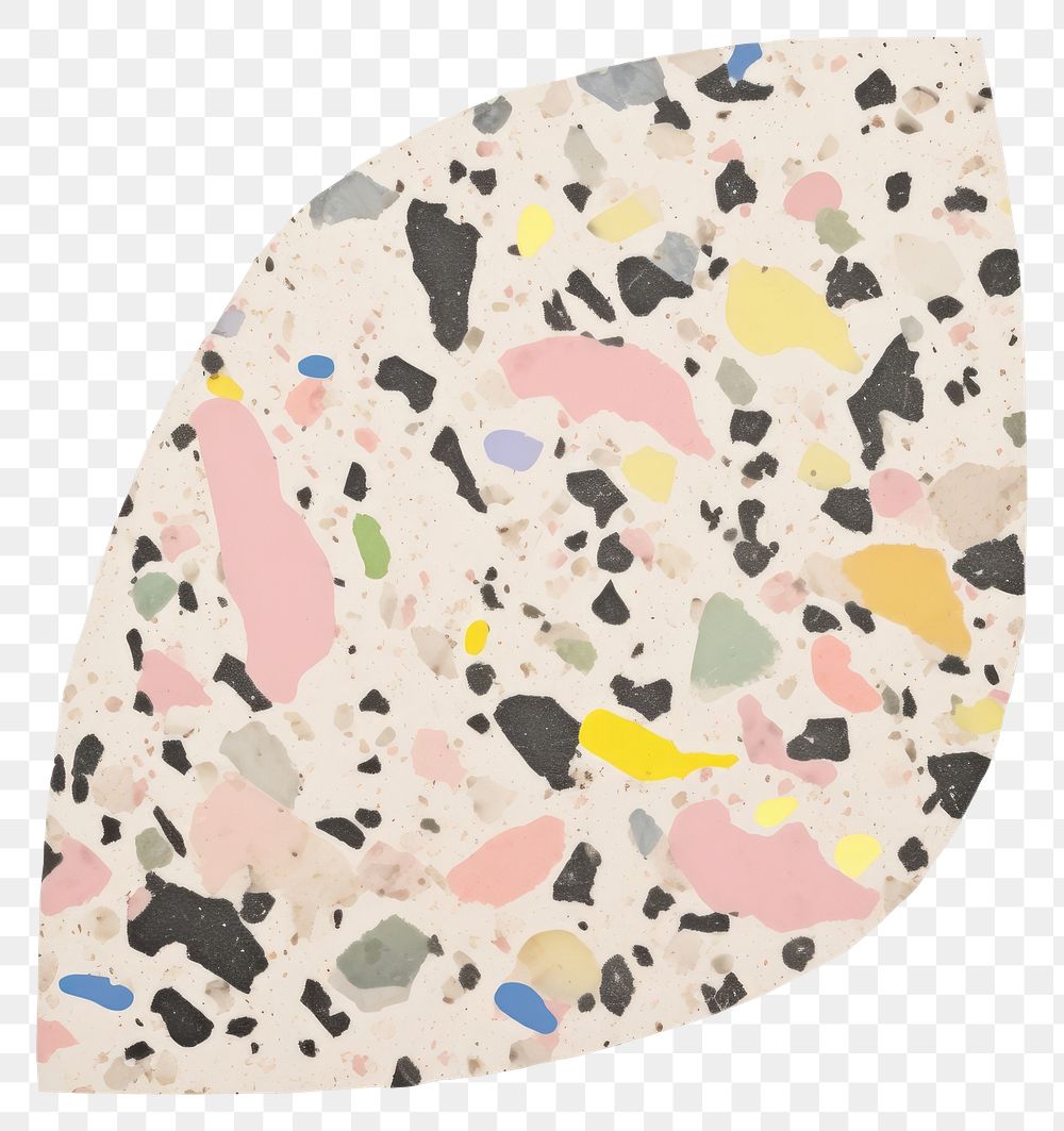 PNG Black terrazzo marble distort shape white background confetti dishware.