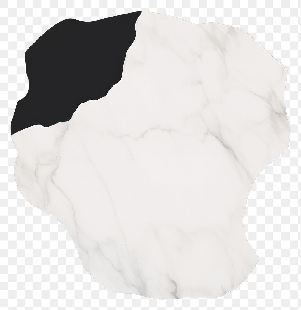 PNG Black cow skin marble distort shape white background accessories accessory.