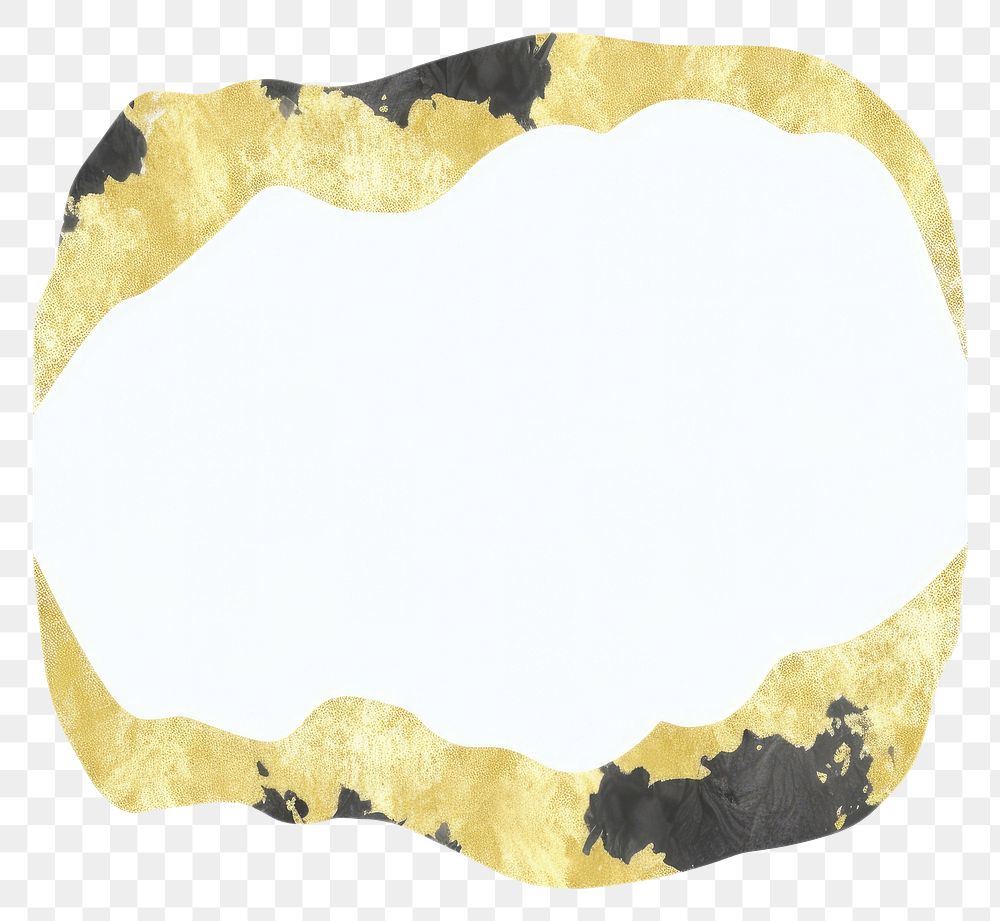 PNG Black gold marble distort shape paper white background accessories.