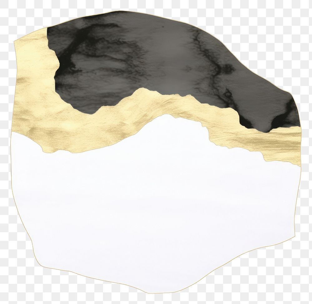 PNG Black gold marble distort shape paper white background newfoundland.