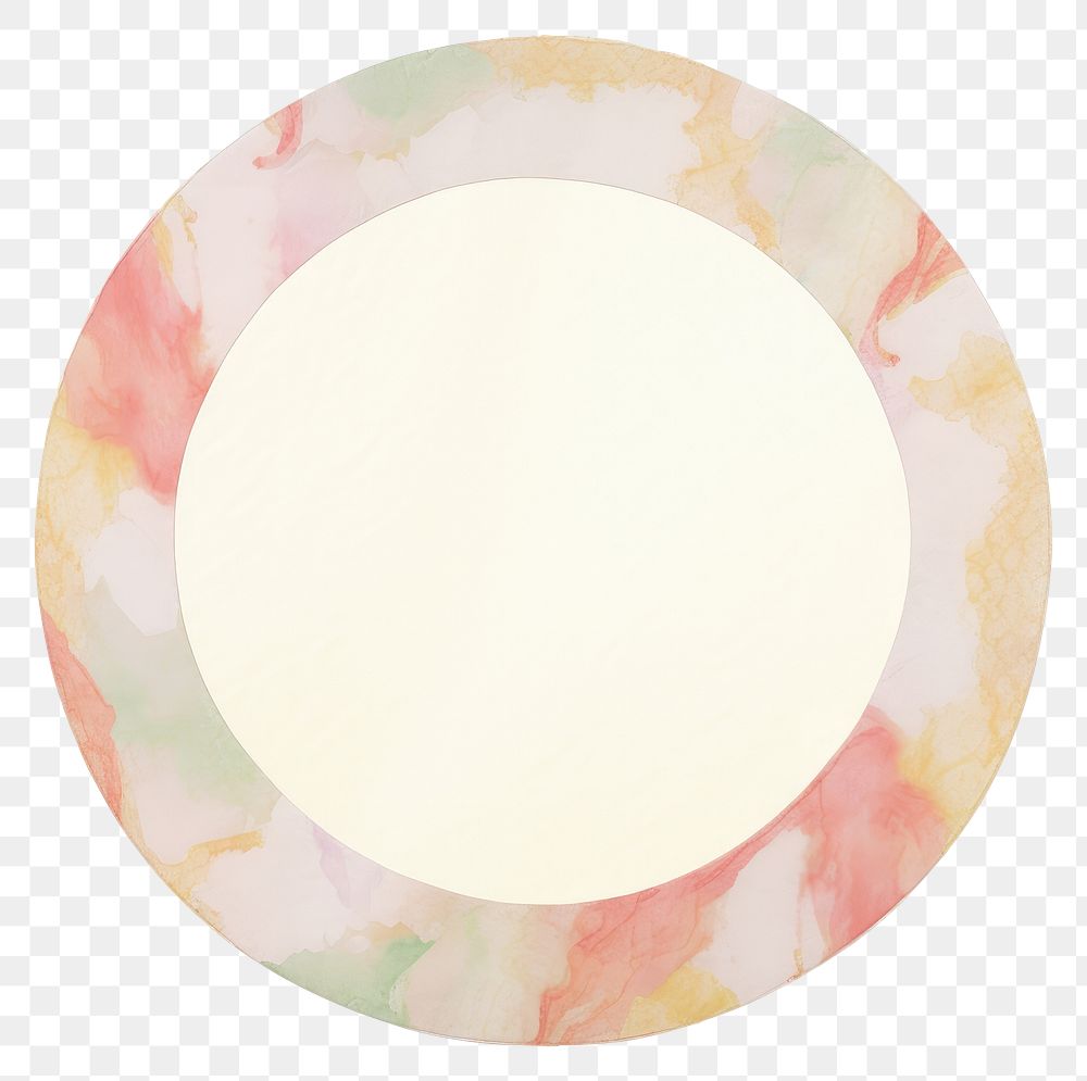 PNG Circle marble distort shape paper plate white background.