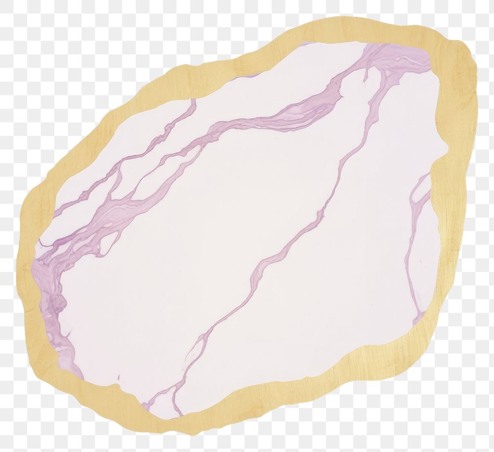 PNG Gold marble distort shape paper mineral white background.