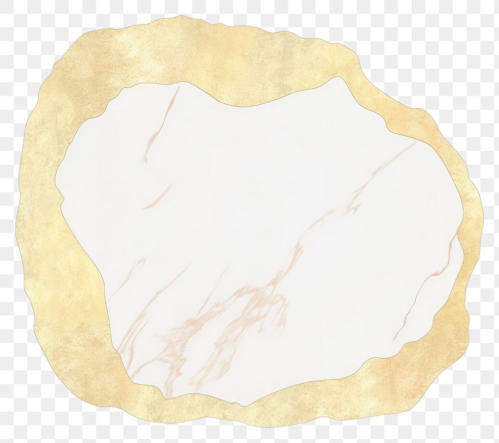 PNG Gold marble distort shape paper jewelry white background.
