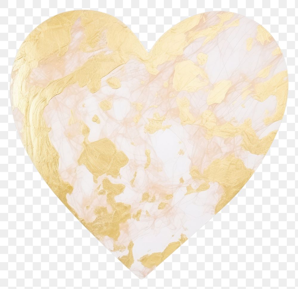 PNG Gold heart marble distort shape backgrounds white background textured.