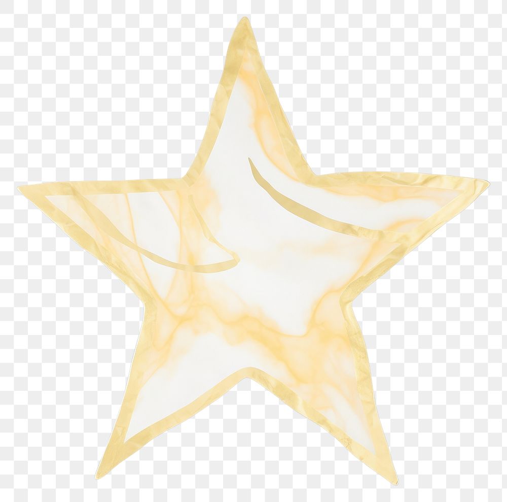 PNG Gold star marble distort shape symbol paper white background.