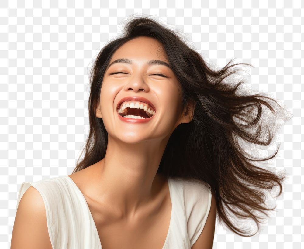 PNG Thai woman laughing smile adult.