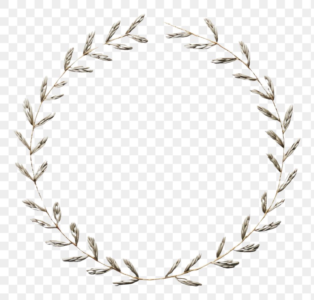 PNG Laurel wreath in embroidery style jewelry accessories accessory.