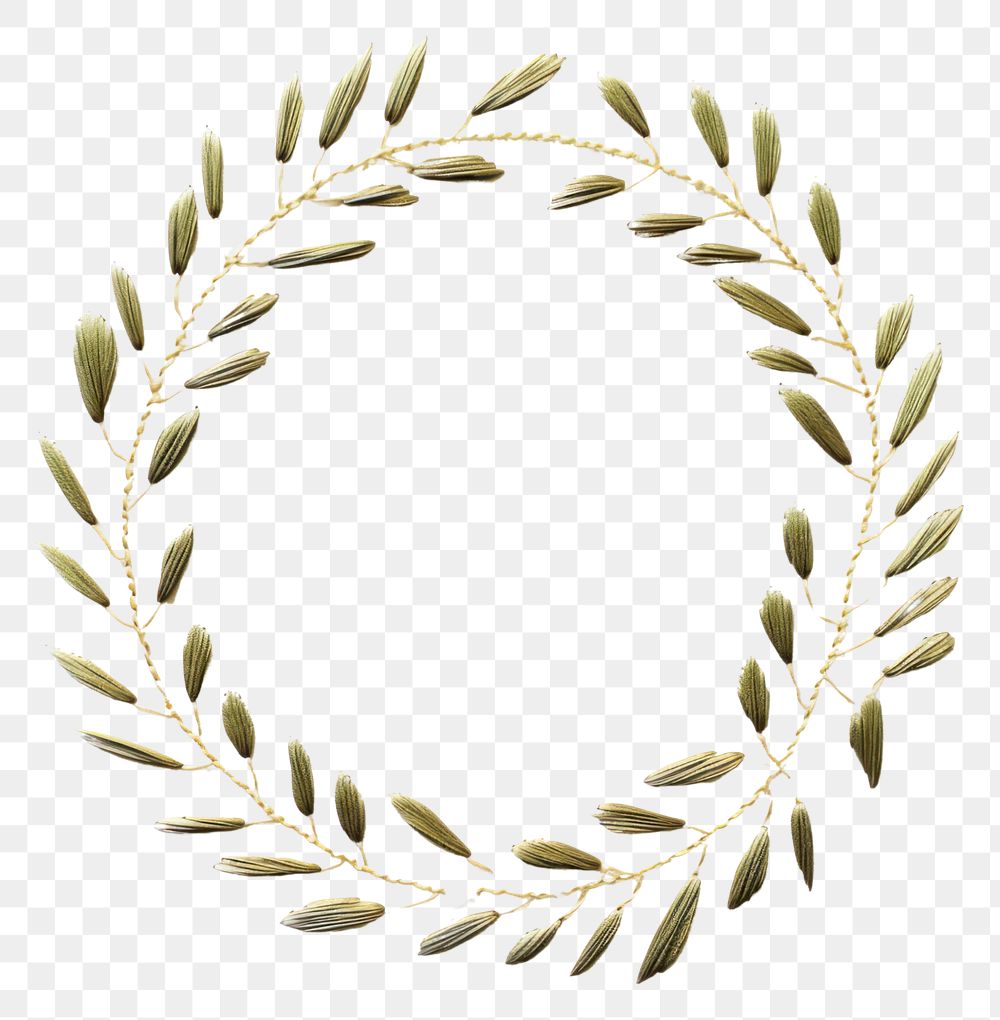 PNG Laurel wreath in embroidery style jewelry plant accessories.