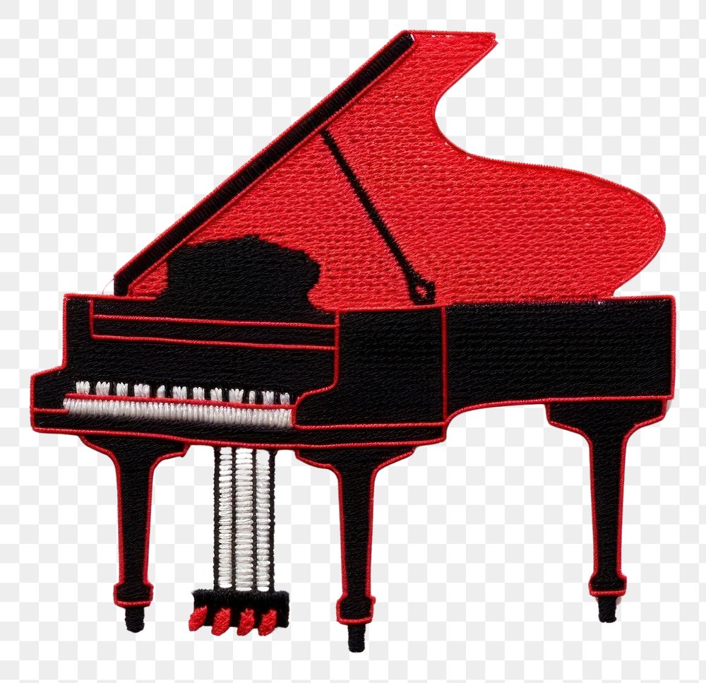 PNG Piano in embroidery style keyboard harpsichord creativity.