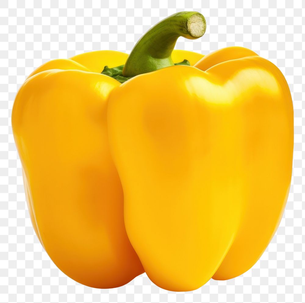 PNG Yellow bell pepper vegetable plant food.