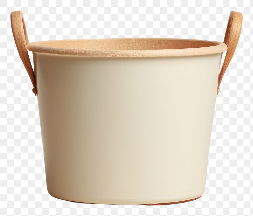 PNG Wooden bucket mockup white bowl simplicity.