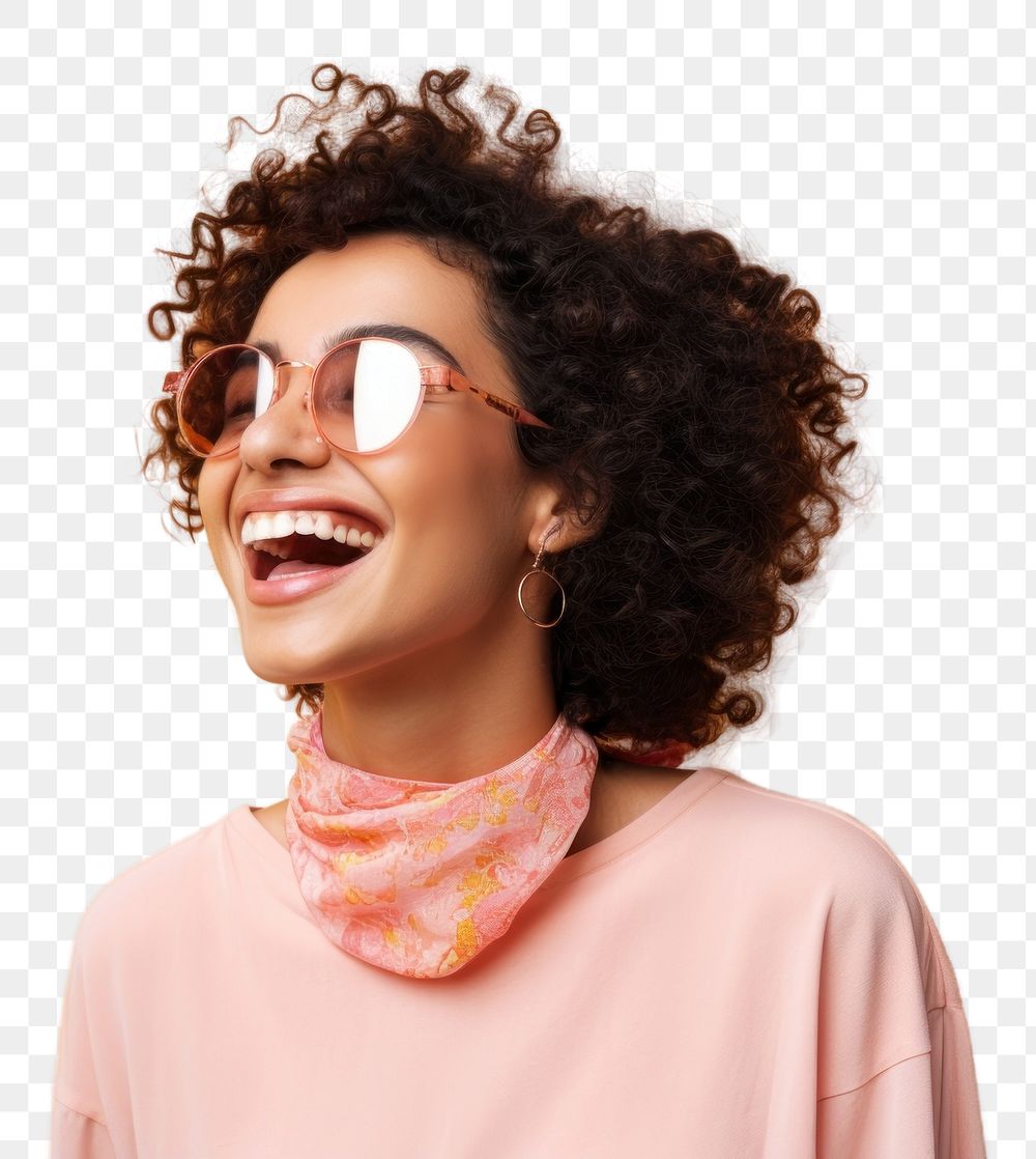 PNG Middle eastern woman in summer outfit laughing smiling adult.