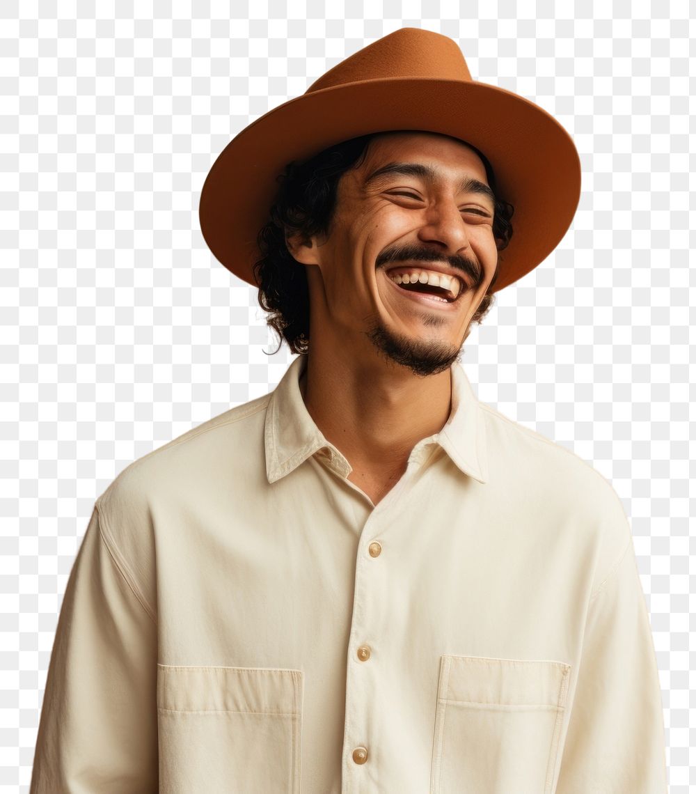 PNG Mexican man laughing adult smile.