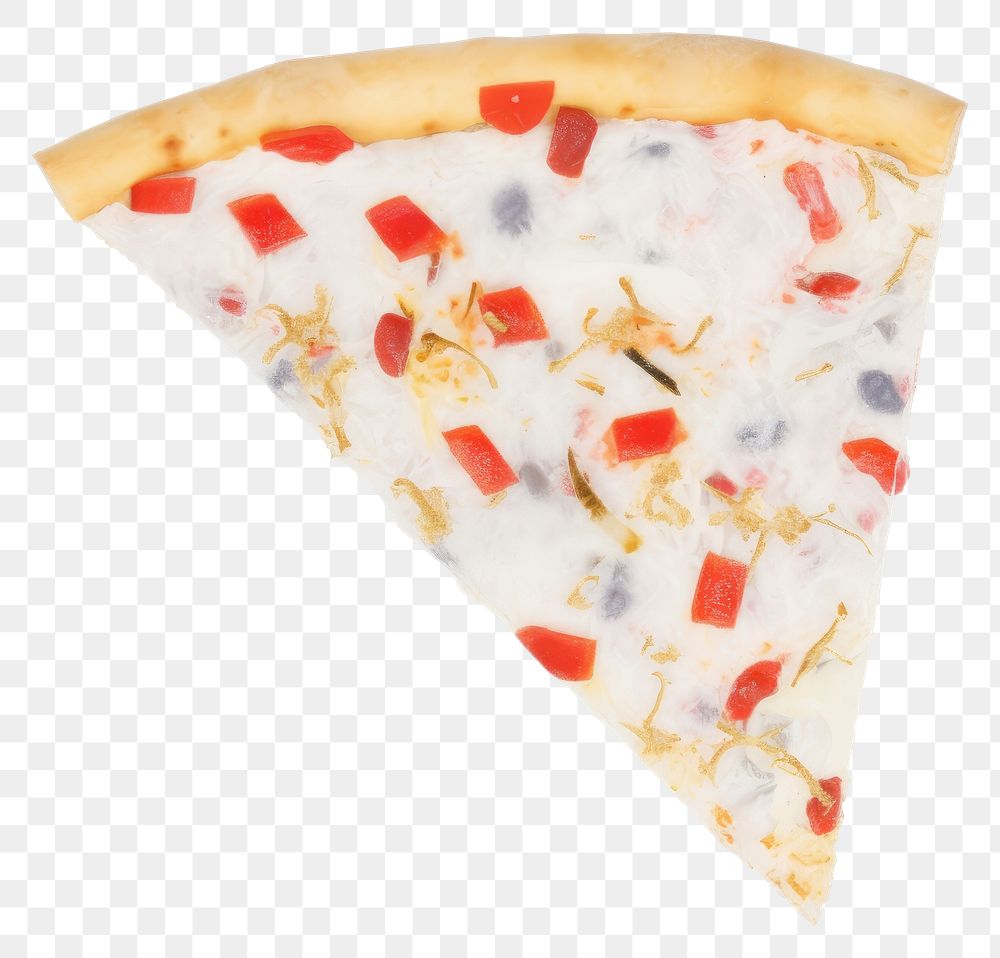 PNG Pizza piece marble distort shape food white background freshness.