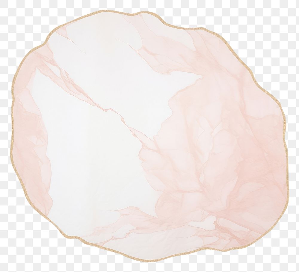 PNG Rose gold marble distort shape petal paper white background.