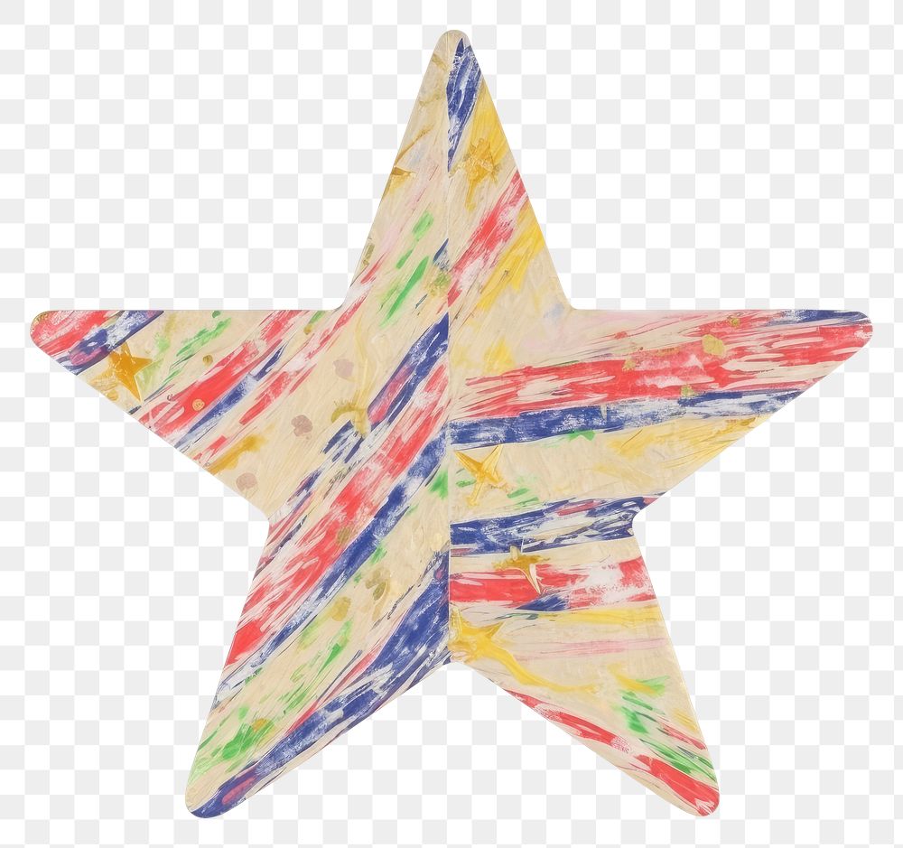 PNG Star marble distort shape paper white background vibrant color.