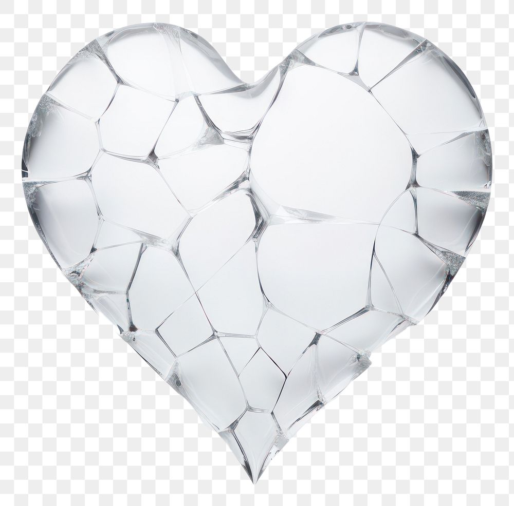 PNG Broken heart white shape glass minimal backgrounds white background destruction.
