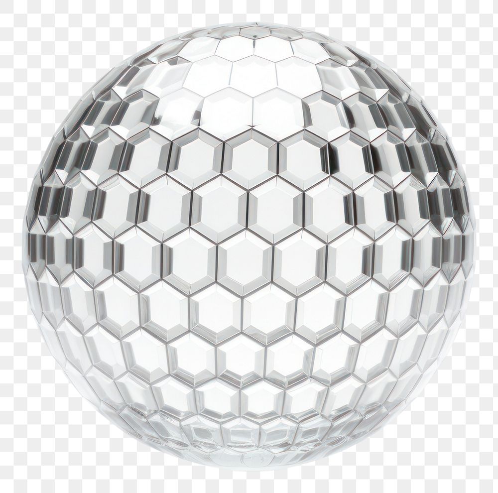PNG Disco ball shape glass transparent sphere white background lighting.