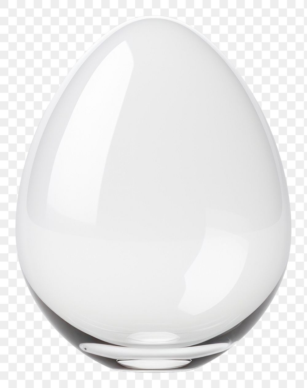PNG Egg shape glass sphere white vase.