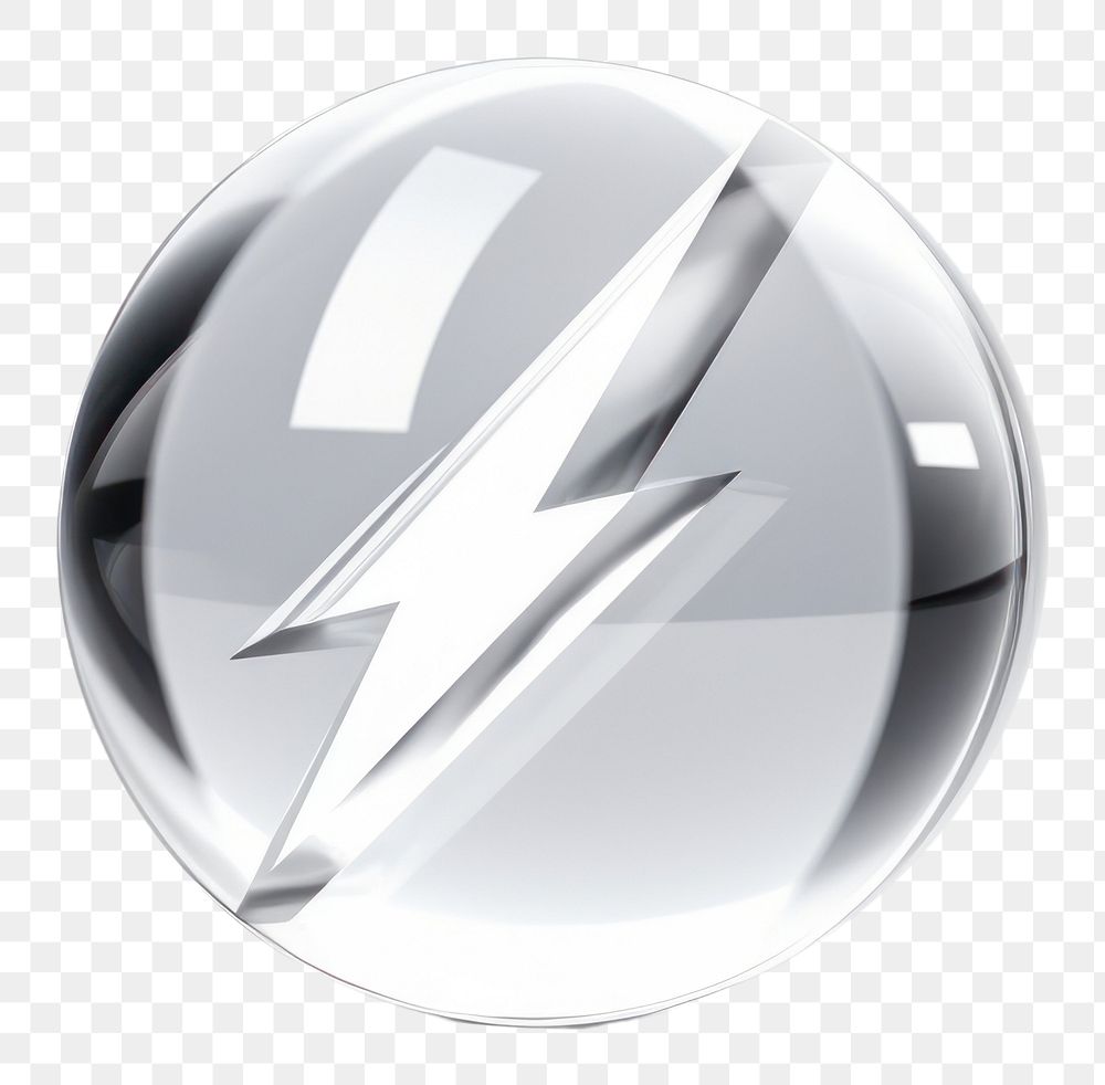PNG Lightning icon no color transparent logo white background jewelry.