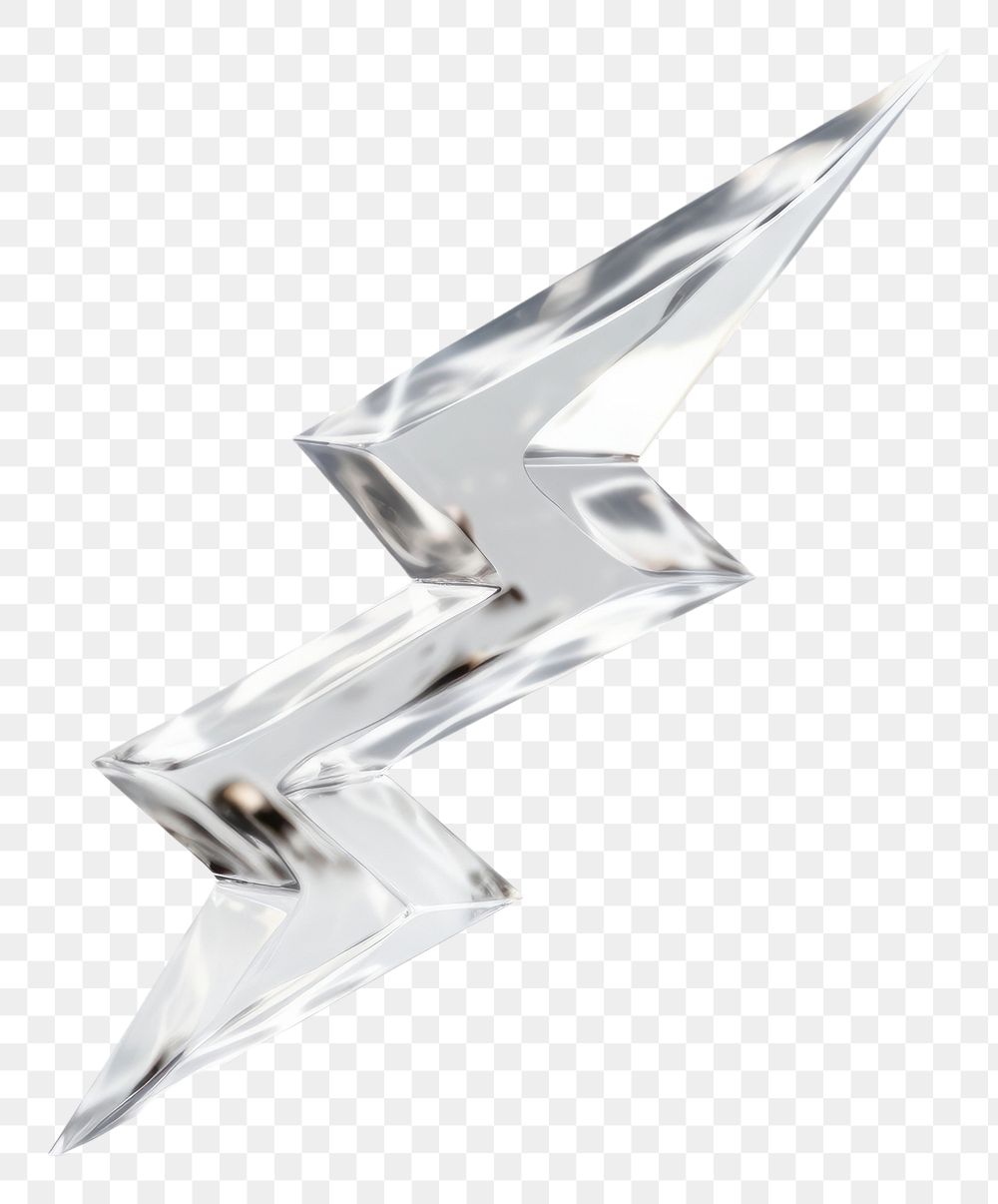 PNG Lightning shape transparent minimal jewelry white white background.