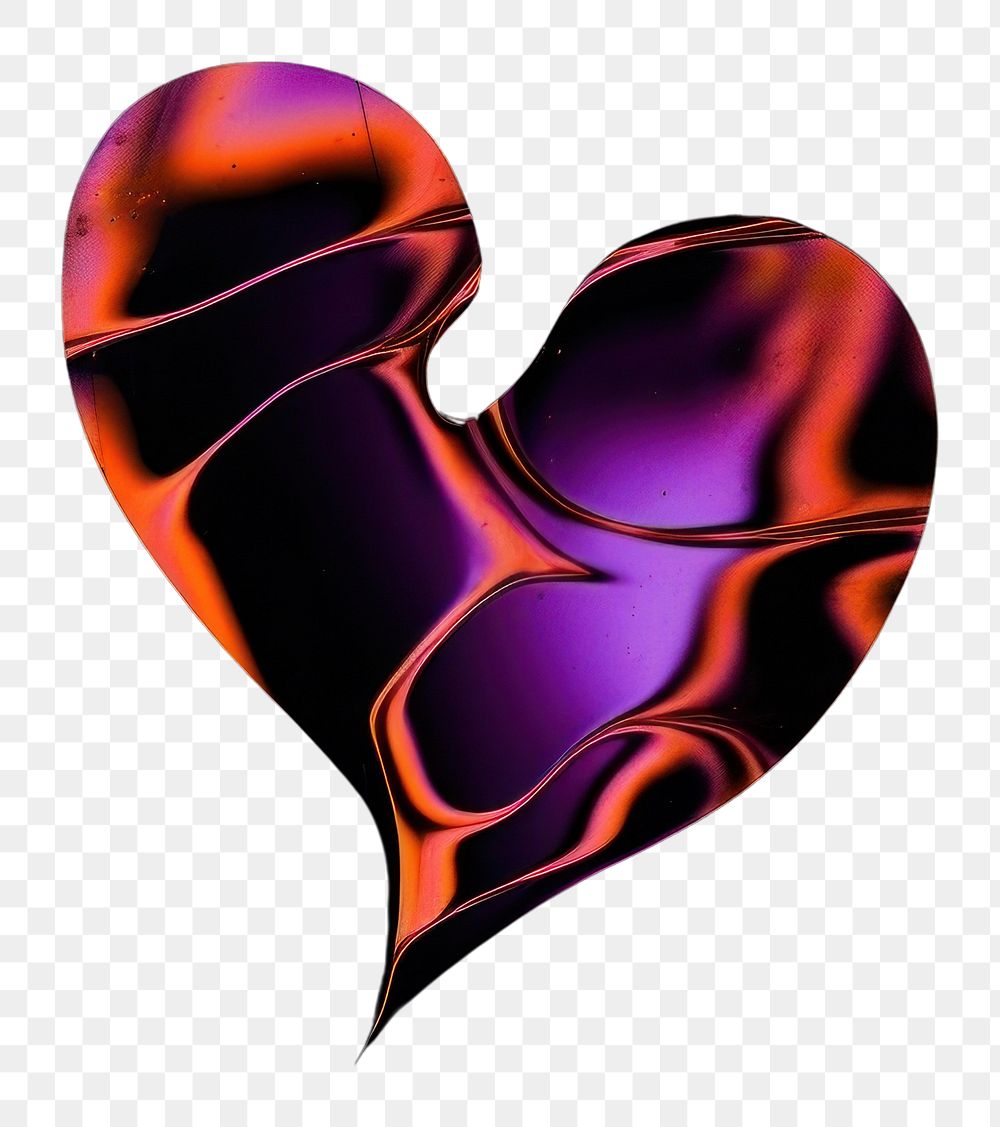 PNG  A broken heart purple black background single object.