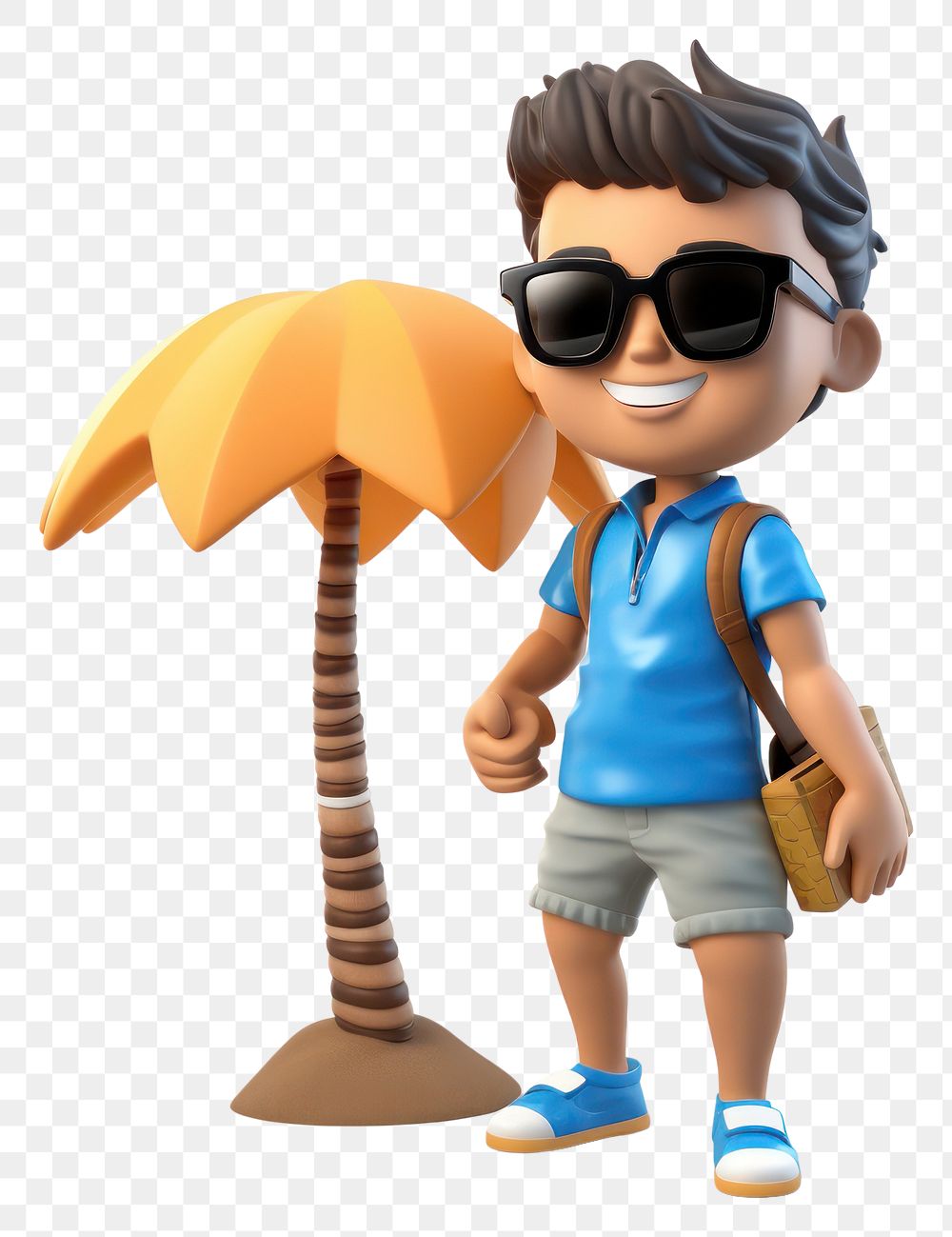 PNG Beach sunglasses cartoon person.