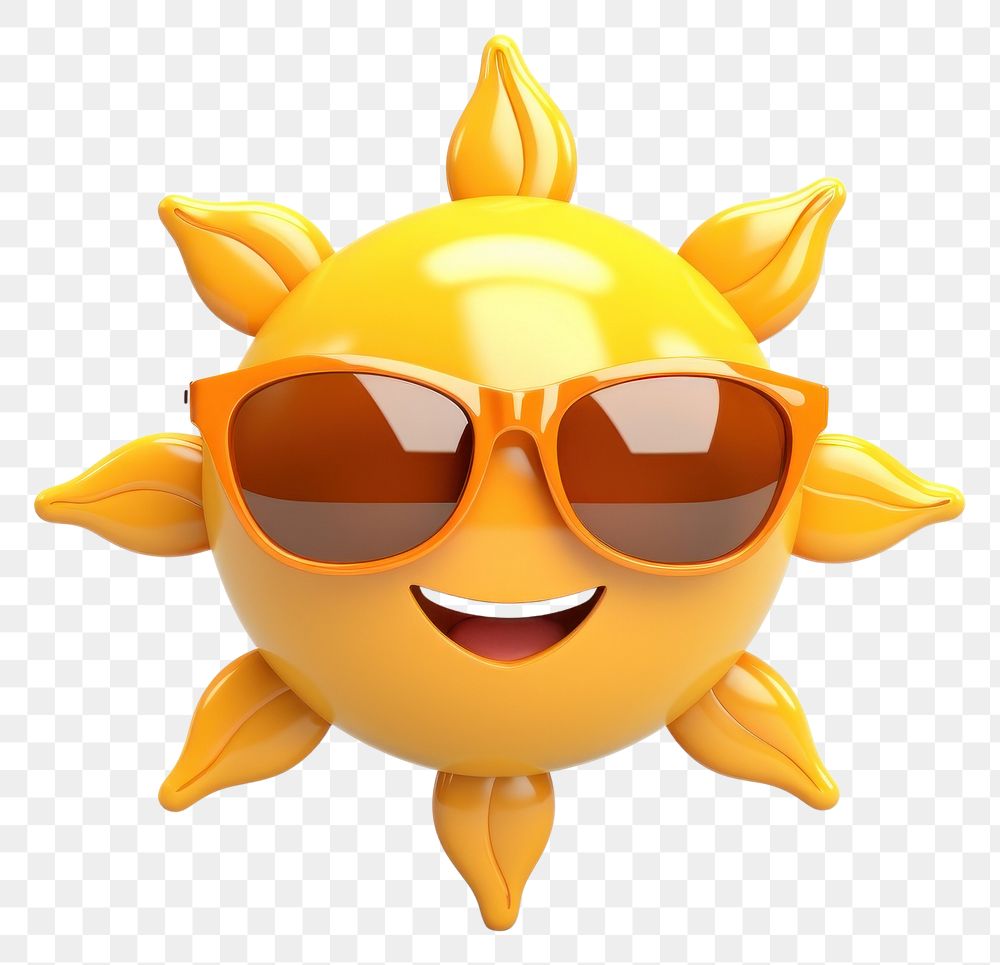PNG Sun sunglasses smiling toy.