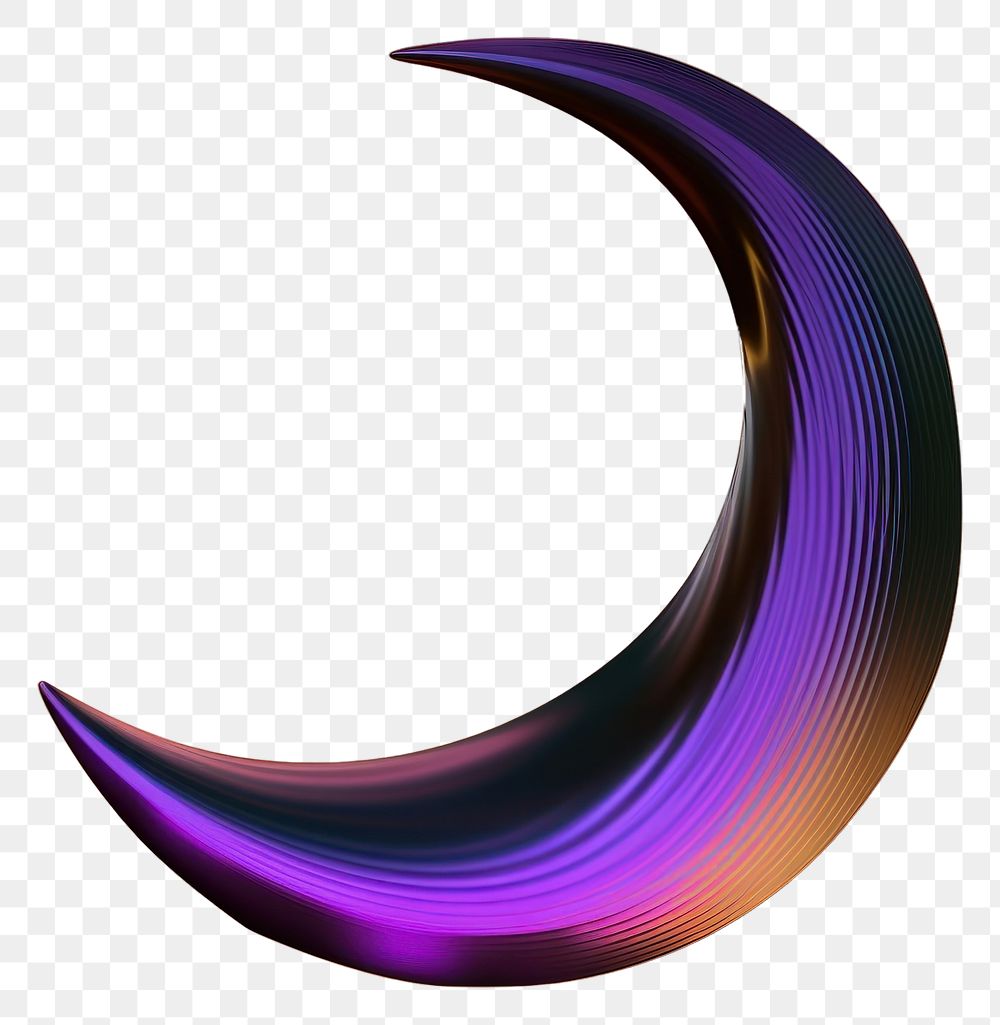 PNG  A crescent moon nature night black background.